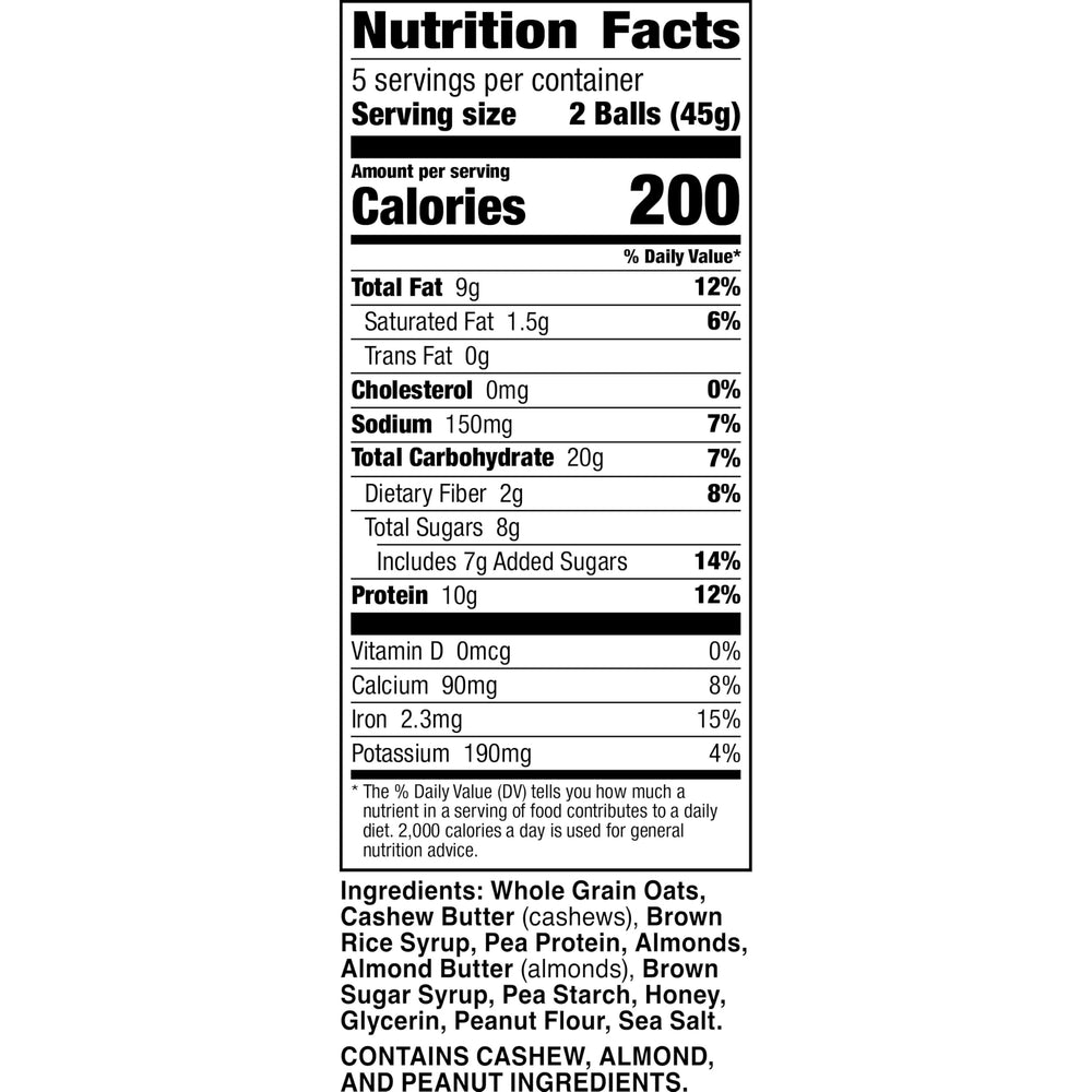 Nature Valley Oat and Nut Protein Granola Balls in a resealable pouch for easy snacking