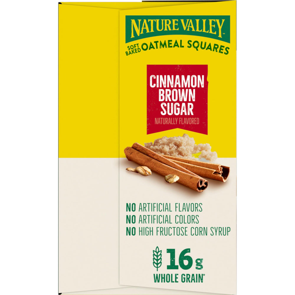 Nature Valley nutrition facts label highlights whole grain content for balanced snacking.