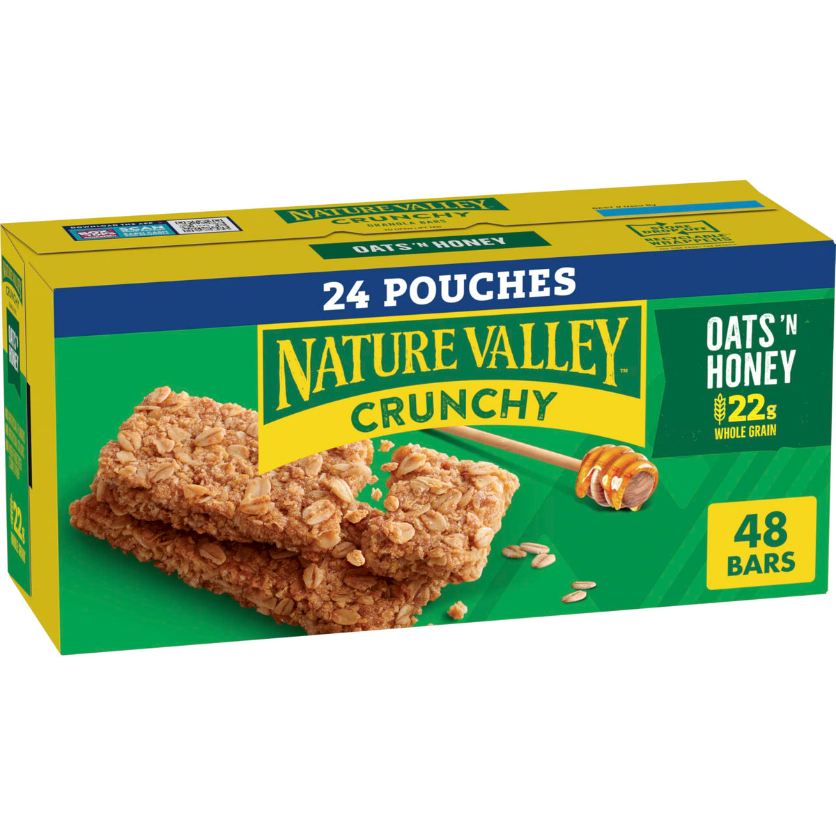 Nature Valley Oats 'n Honey packaging front view for on-the-go energy