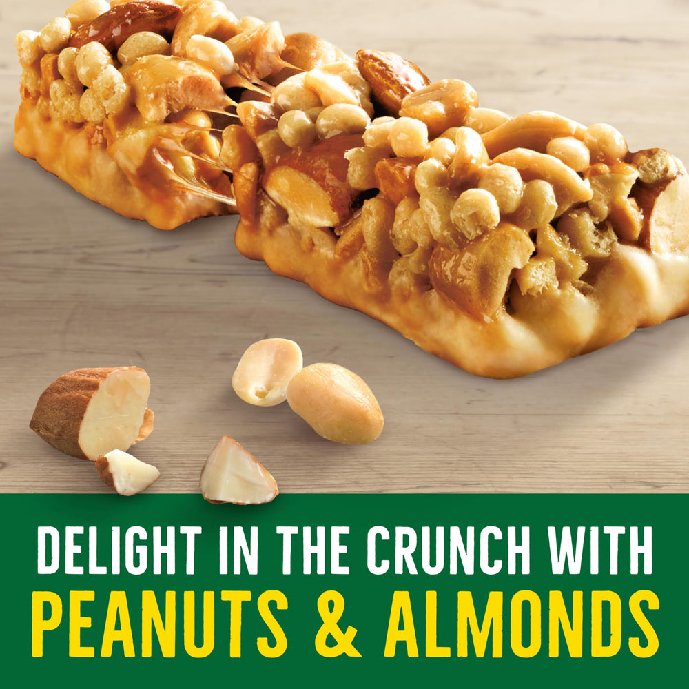 Nature Valley Protein Chewy Salted Caramel Nut bar in backpack for hikes