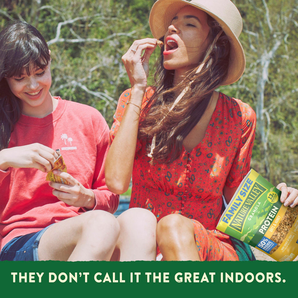 Nature Valley Protein Oats and Honey delivers protein with crunchy texture.