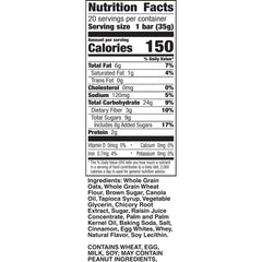 Nature Valley bars on a shelf highlight the cinnamon brown sugar flavor.