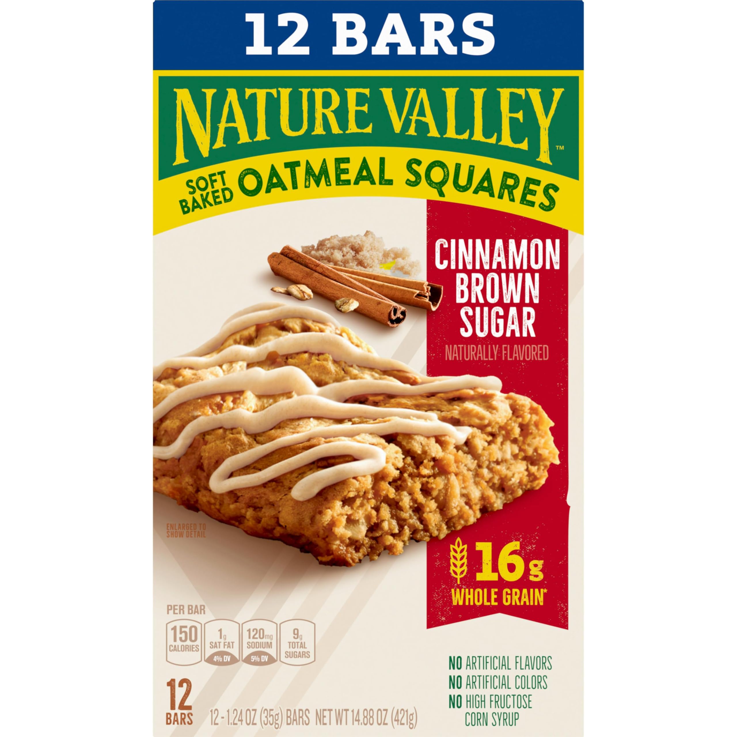 Nature Valley Soft Baked Oatmeal Squares in a lunchbox ready for midday energy.