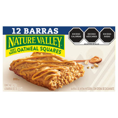 Nature Valley Soft Baked Oatmeal Squares Peanut Butter box, pantry-friendly packaging.