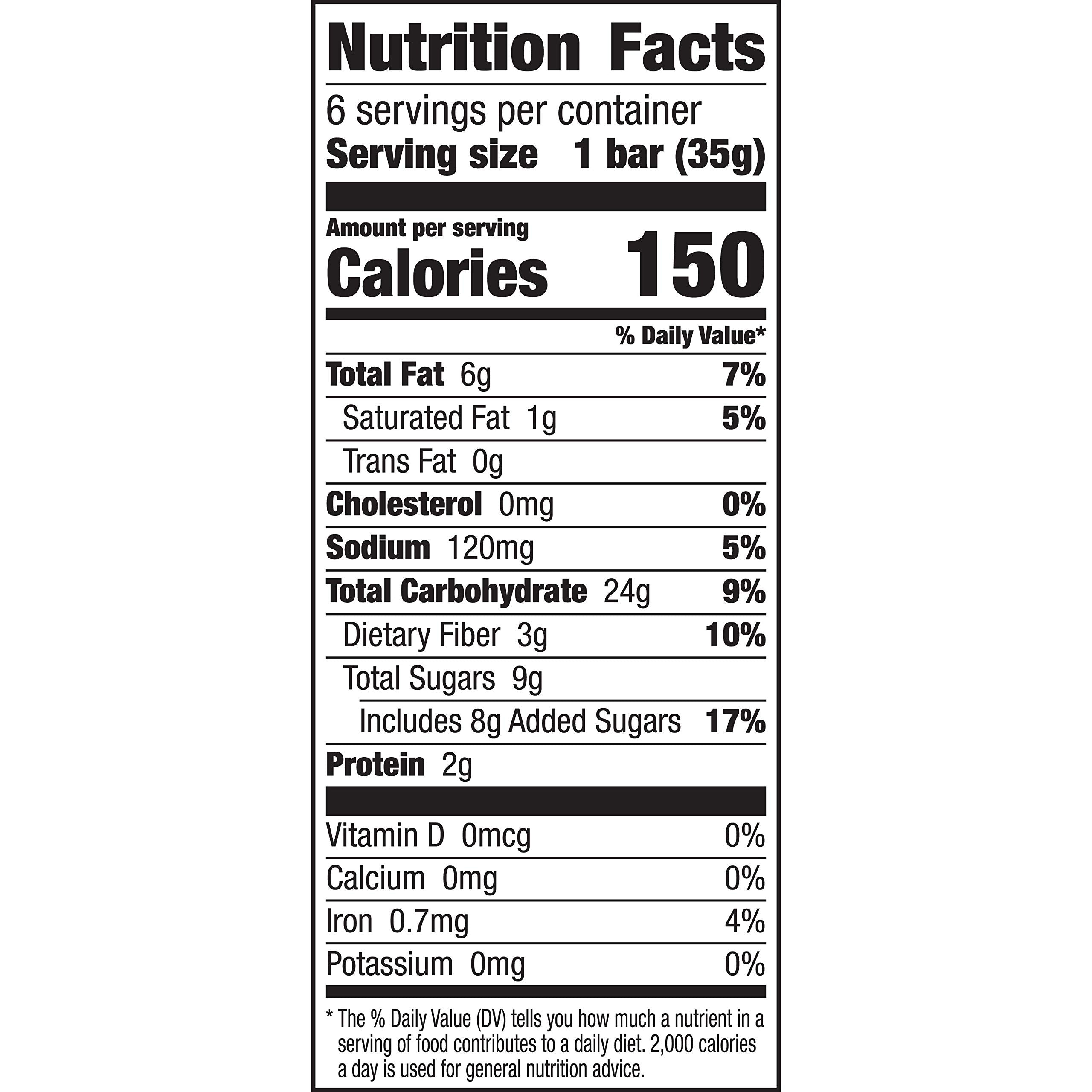 Close-up of Nature Valley Soft-Baked Oatmeal Squares texture showing chewy oats.
