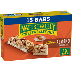 Nature Valley Sweet and Salty Nut Almond Bars pack ready for on-the-go snacking.