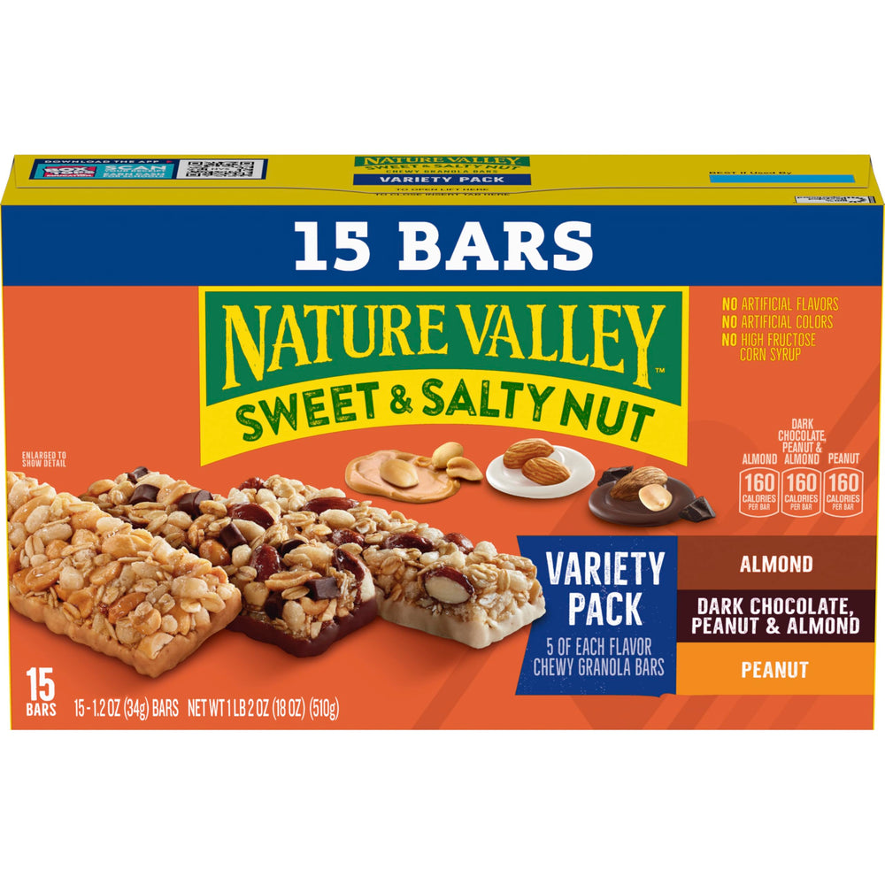 Nature Valley Sweet and Salty Nut bar, almond flavor, tasty pantry staple.