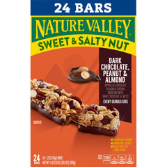 Chewy granola texture from Nature Valley bar with a rich coating.
