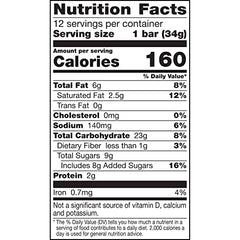 Nature Valley Sweet and Salty Nut Bar closeup highlights chewy texture ideal for quick bites.