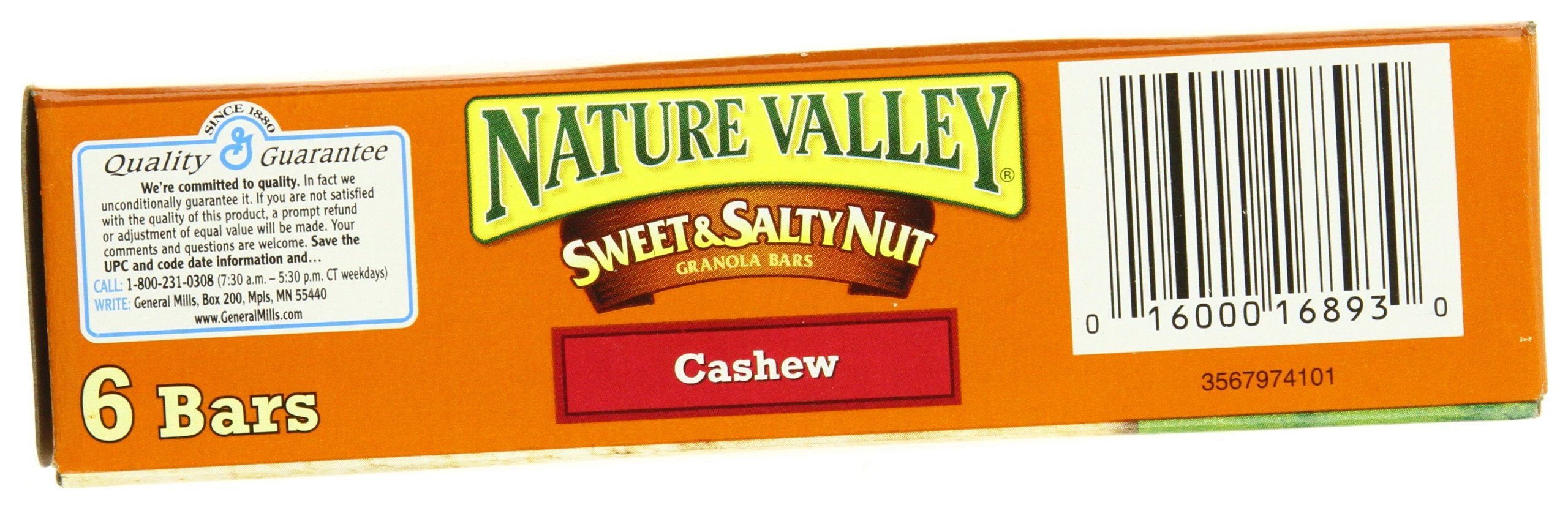 Nature Valley packaging displays six bars per box for easy stocking.