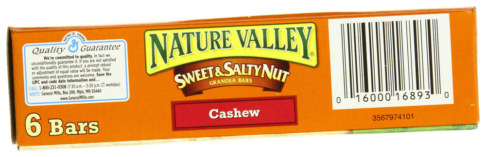 Nature Valley packaging displays six bars per box for easy stocking.