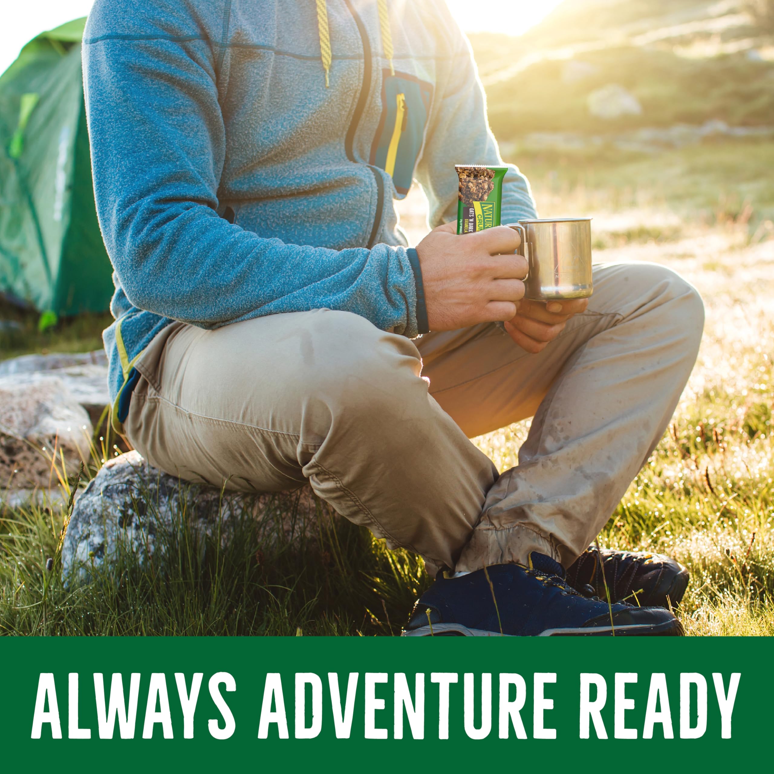 Two-bar Nature Valley pouch shown for convenient portion control