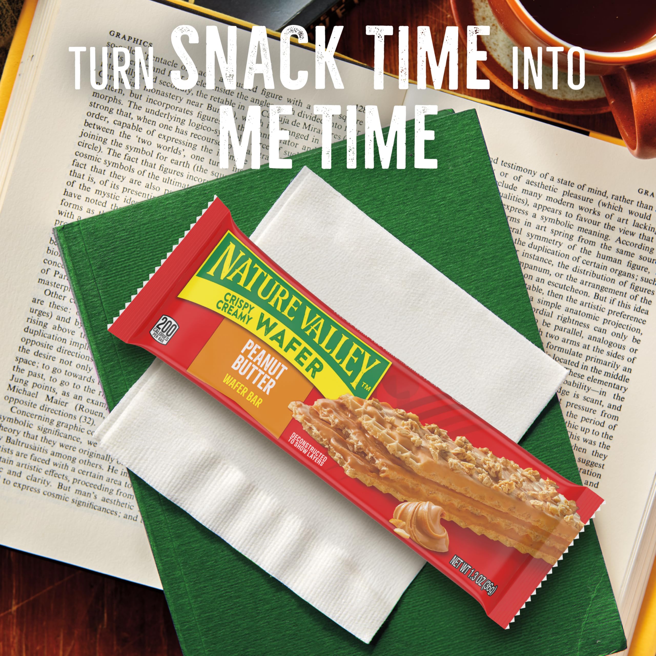 Exterior and topping detail on Nature Valley wafer bars