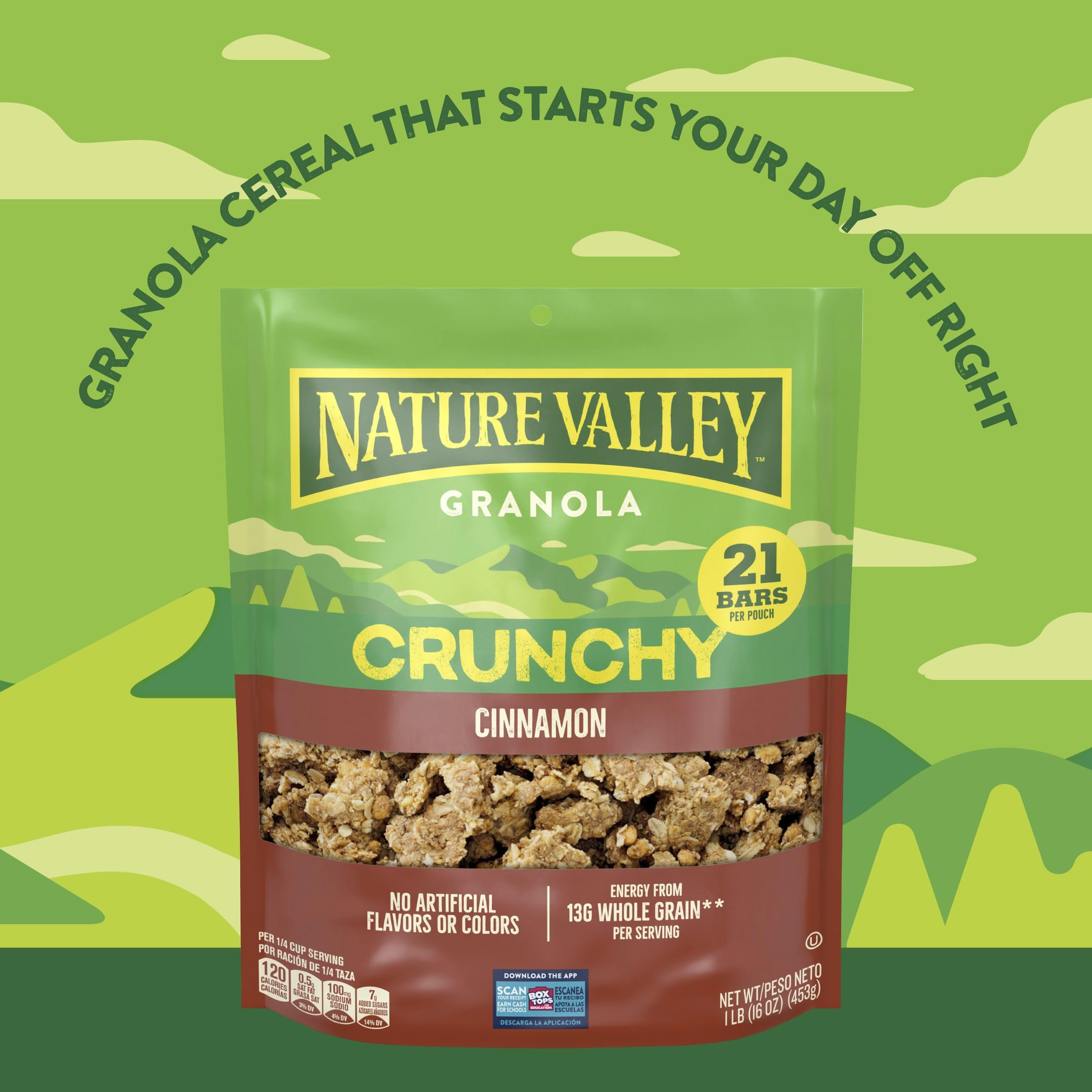 Nature Valley granola as a yogurt parfait topping for extra crunch.