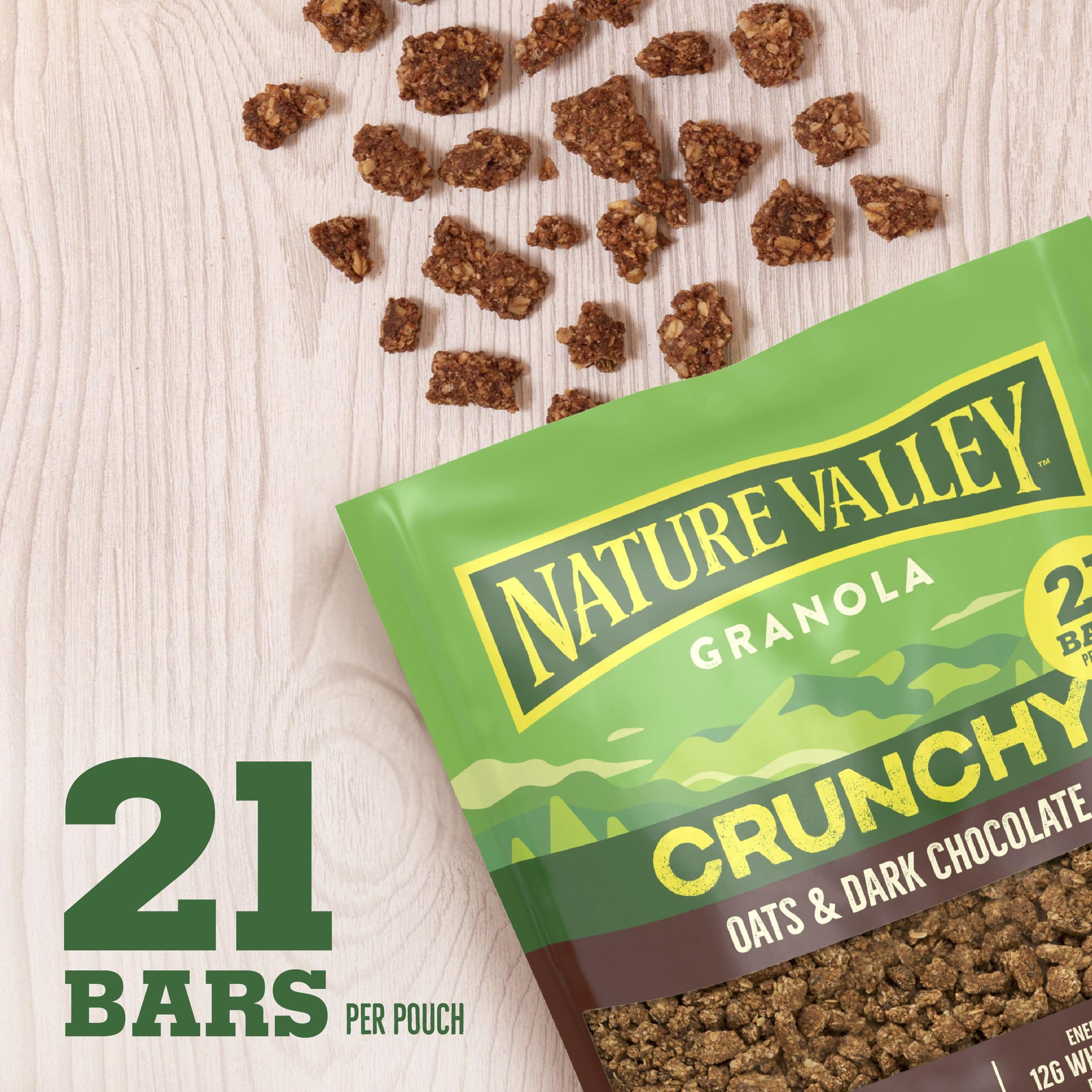Yogurt parfait topped with Nature Valley granola for extra crunch and flavor