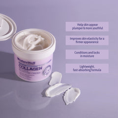 Nature Well Collagen Peptide Cream applied to neck area for smoother skin.