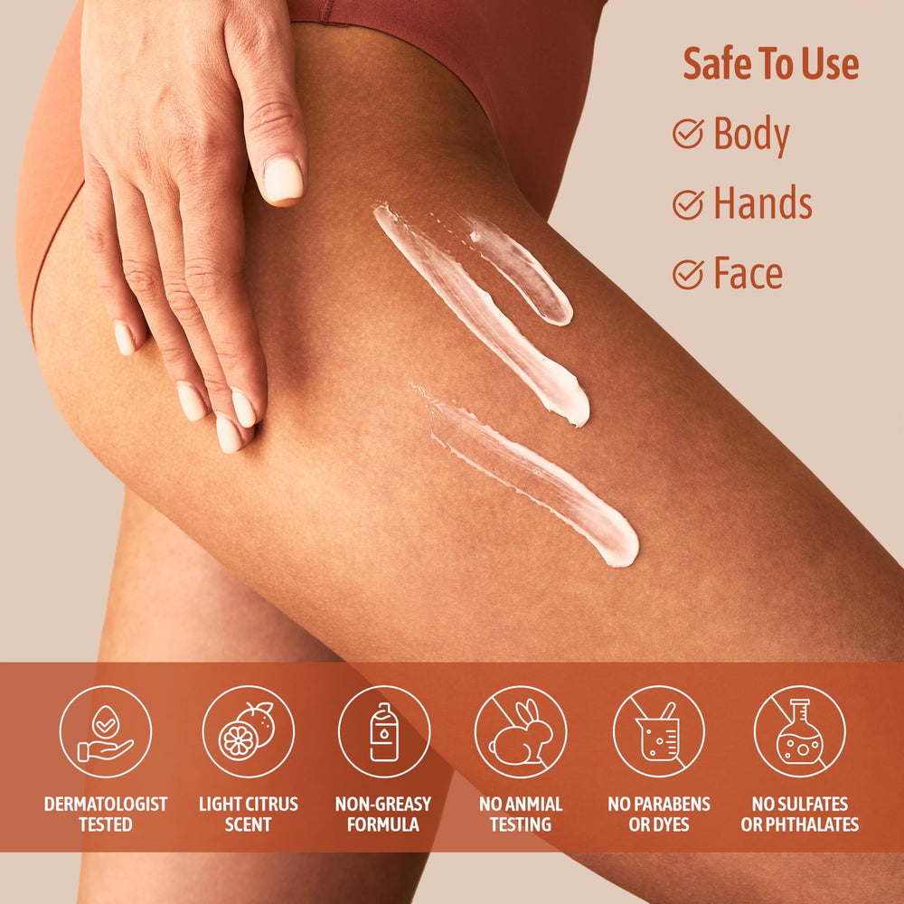 Creamy texture close-up demonstrates a luxurious non-greasy finish.