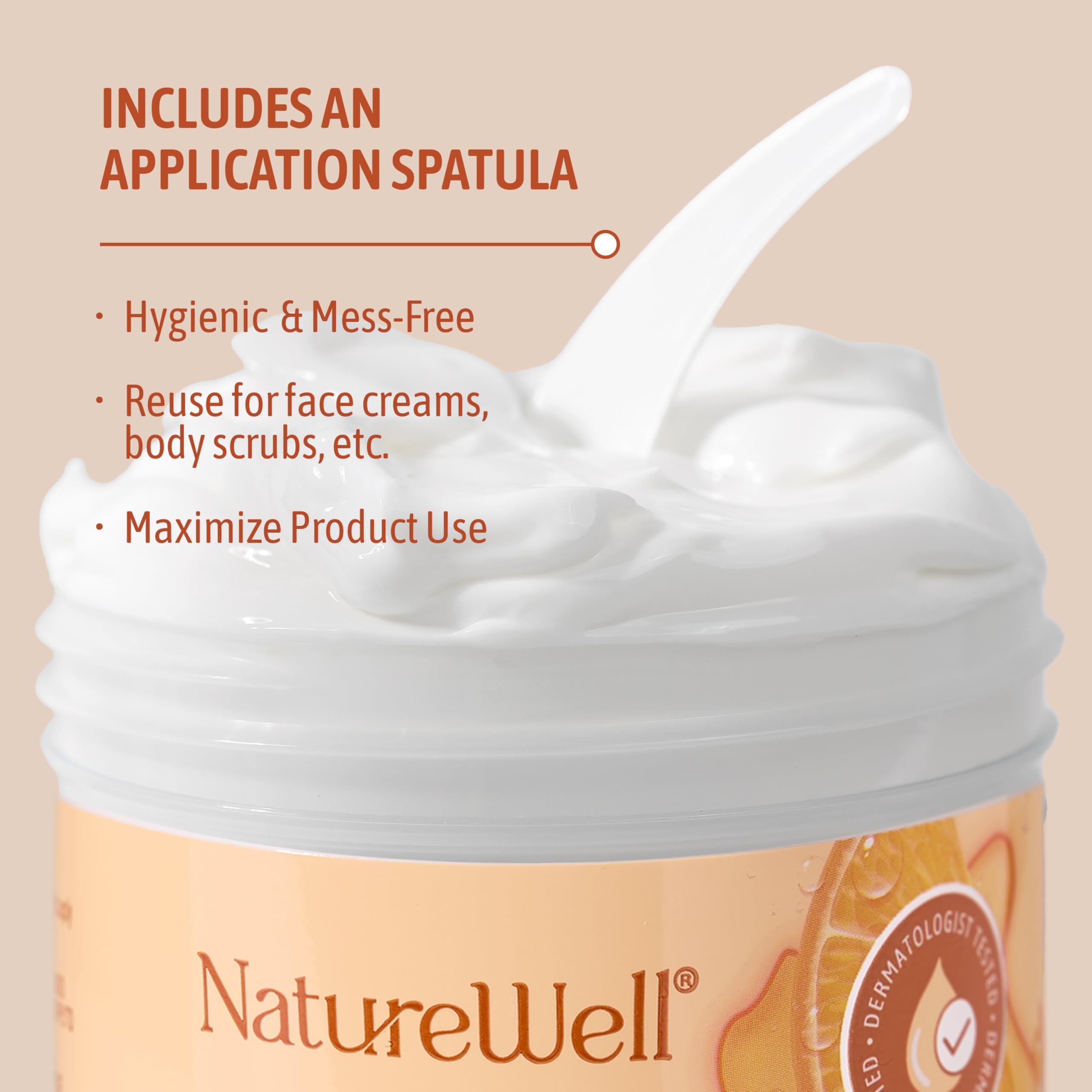 Hands applying Nature Well cream for soft, hydrated skin.