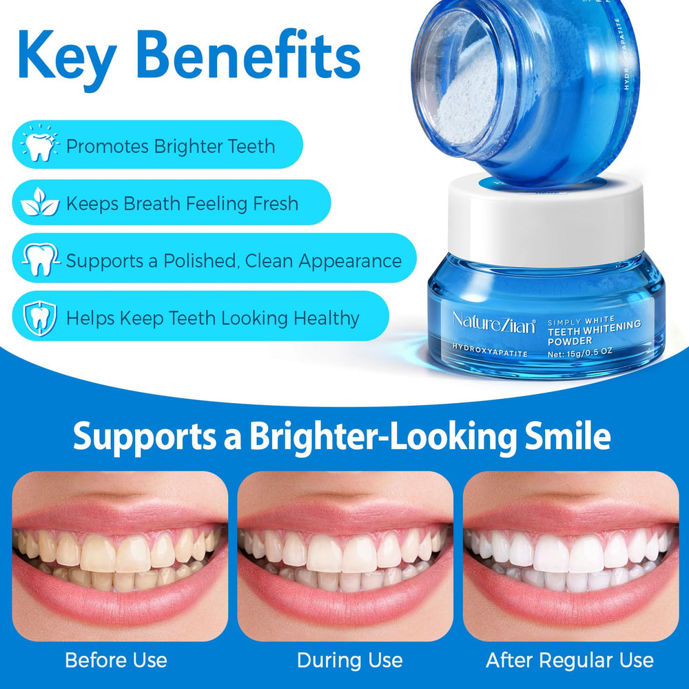 Nature Ziran Teeth Whitening Powder with fresh breath effect