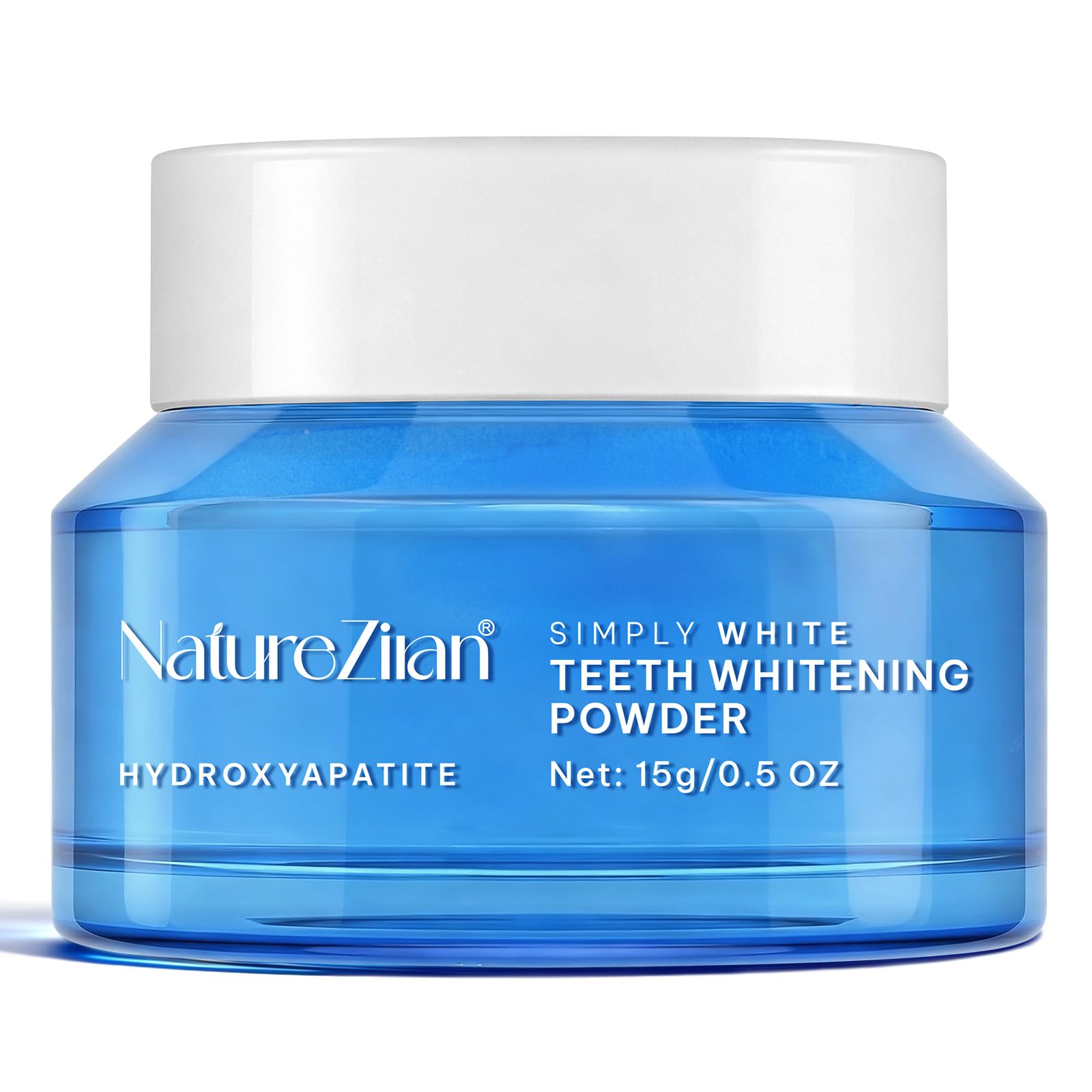 Nature Ziran Teeth Whitening Powder tube close-up for enamel-safe whitening