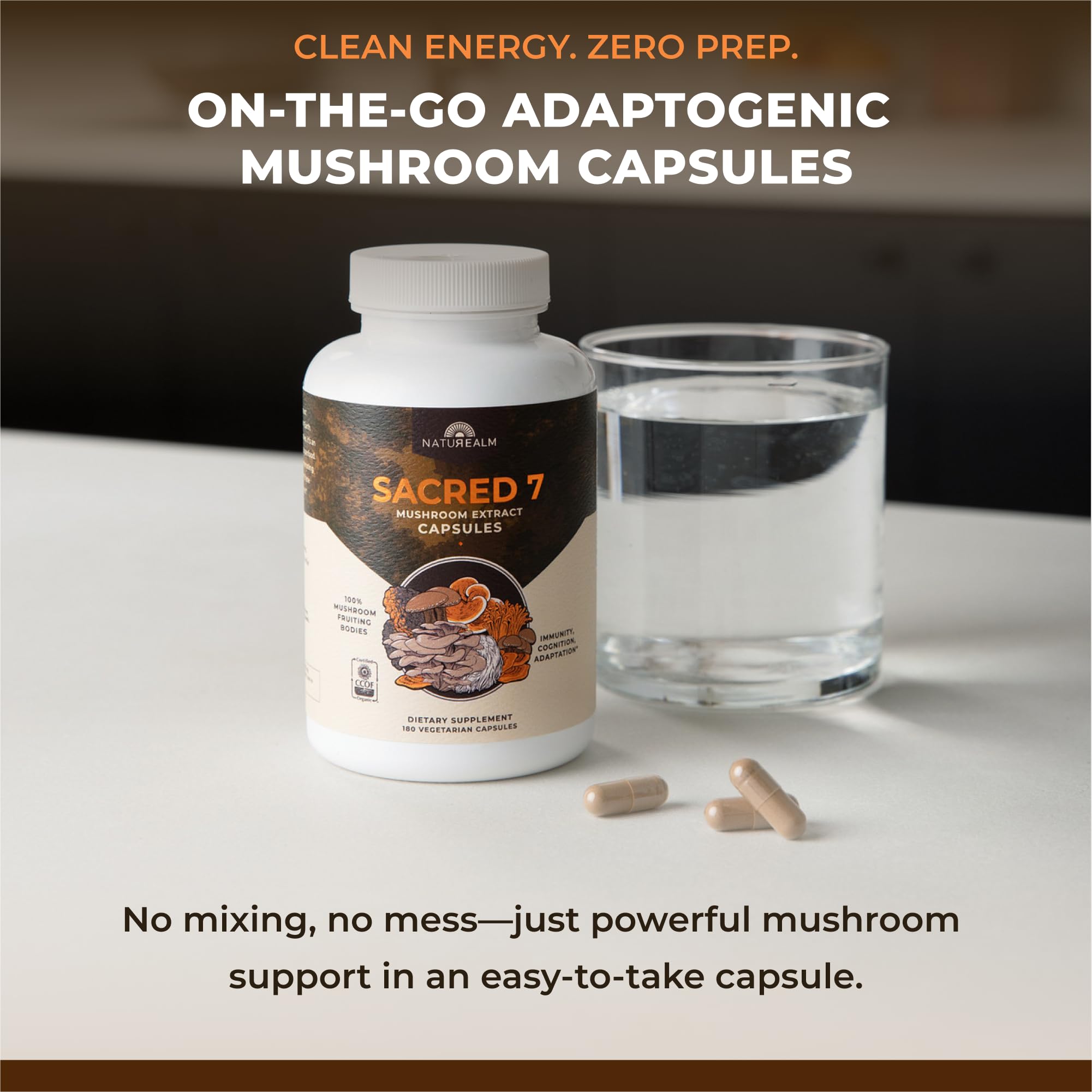 Naturealm jars with organic certificates convey transparency and trusted sourcing.