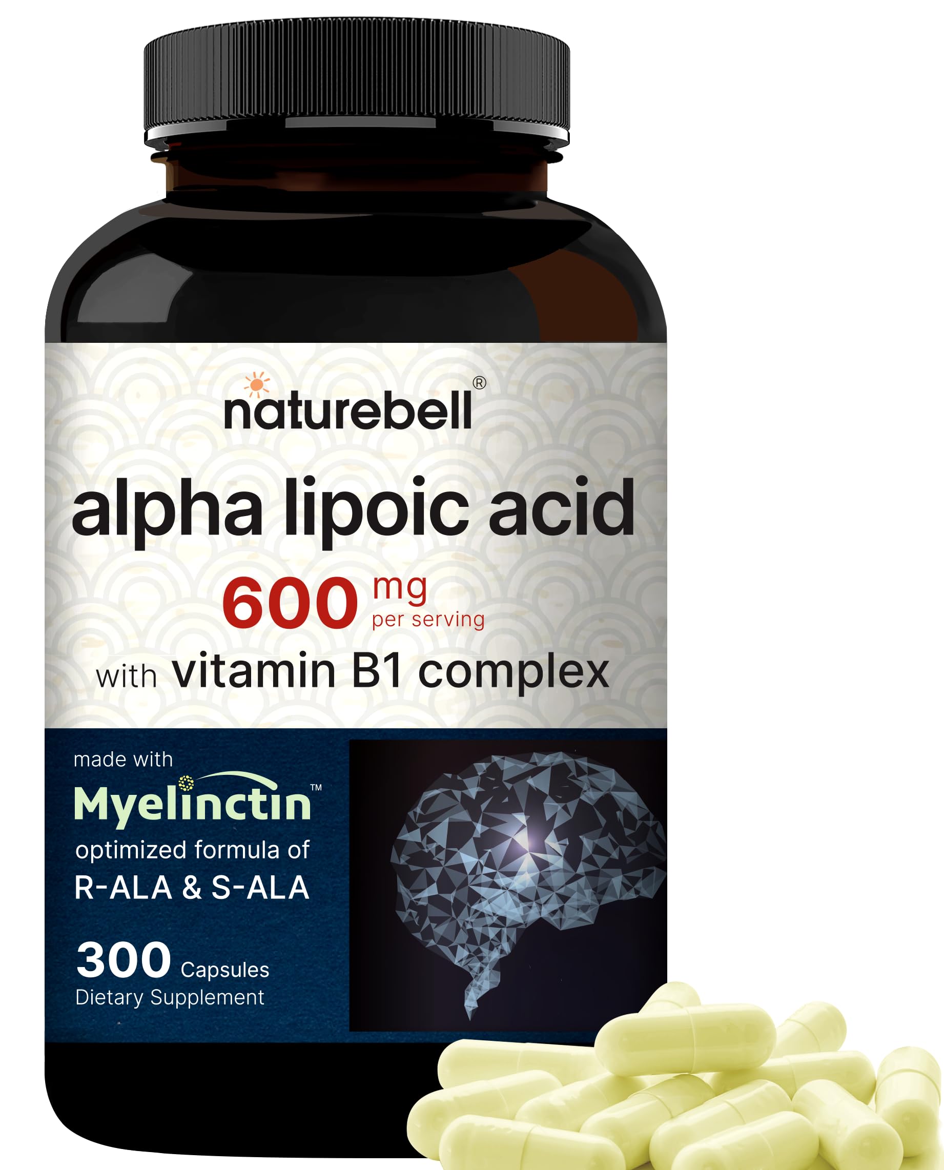NatureBell Alpha Lipoic Acid Complex bottle for antioxidant support