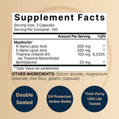 Close-up of NatureBell Alpha Lipoic Acid Complex capsules showing texture