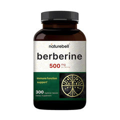 NatureBell Berberine 500mg bottle for daily wellness use.