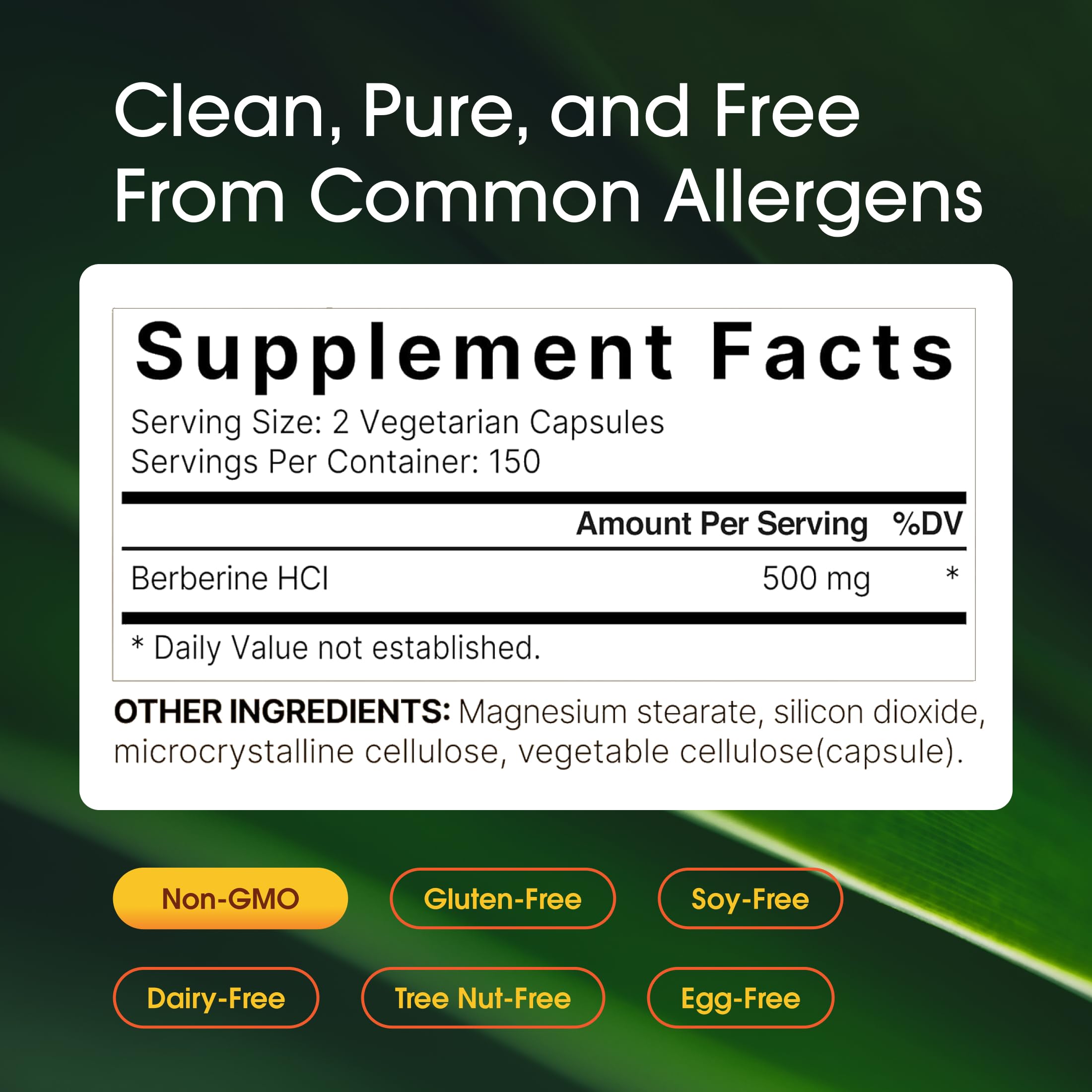 NatureBell Berberine label displays 97% purity and 5 to 1 root extract.