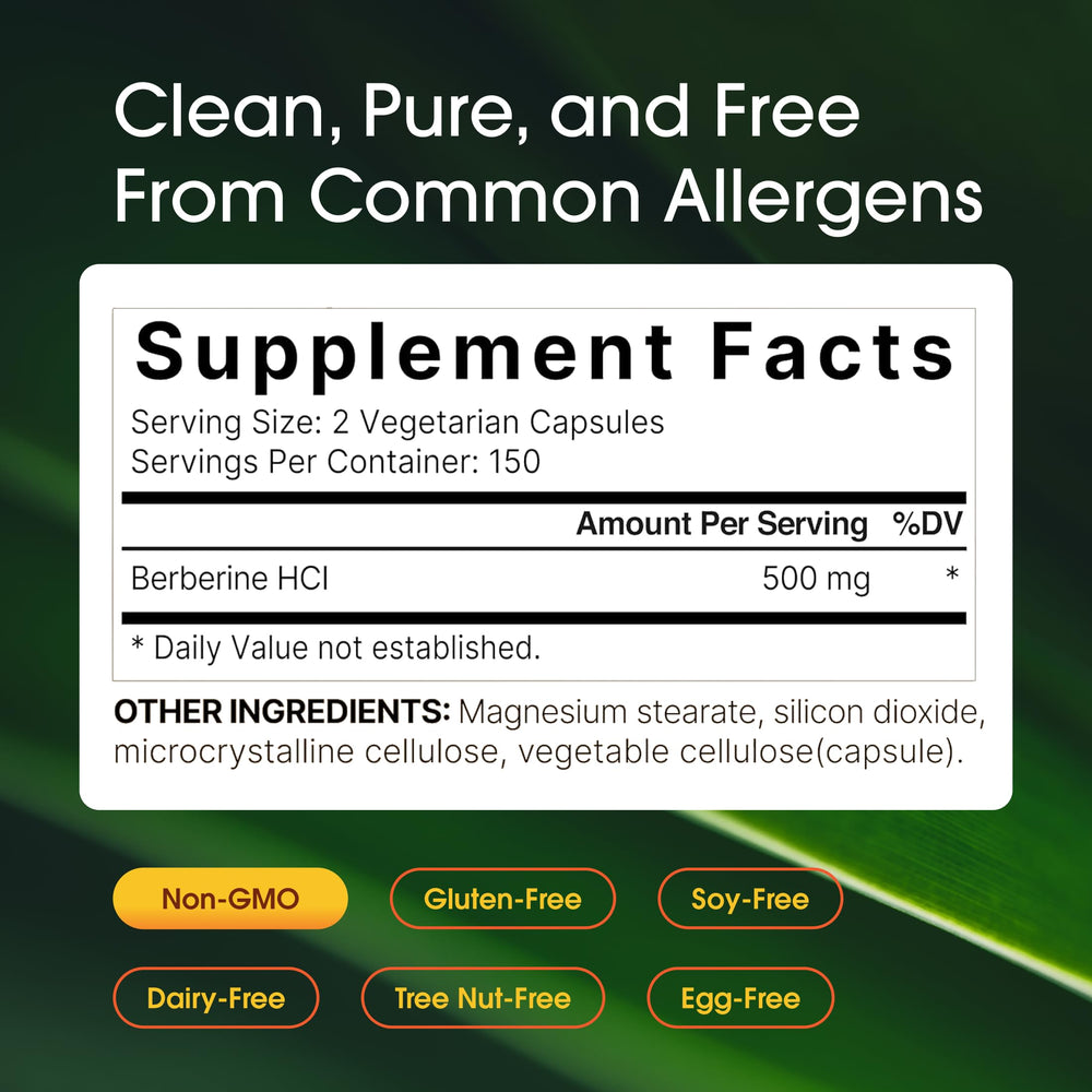 NatureBell Berberine label displays 97% purity and 5 to 1 root extract.