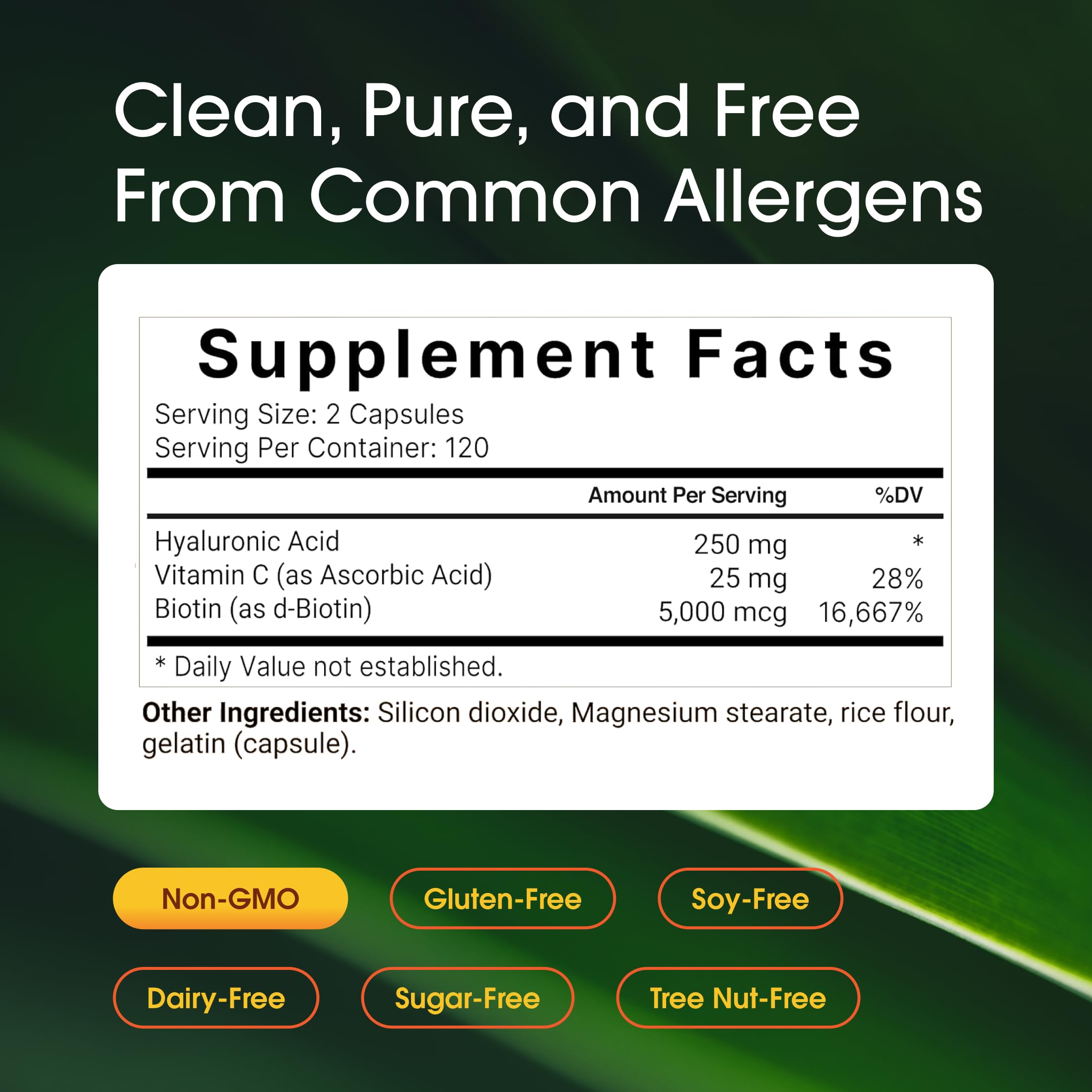 NatureBell Biotin 5000mcg capsules supporting hair and nails.