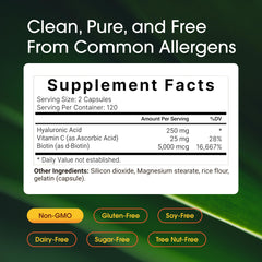 NatureBell Biotin 5000mcg capsules supporting hair and nails.