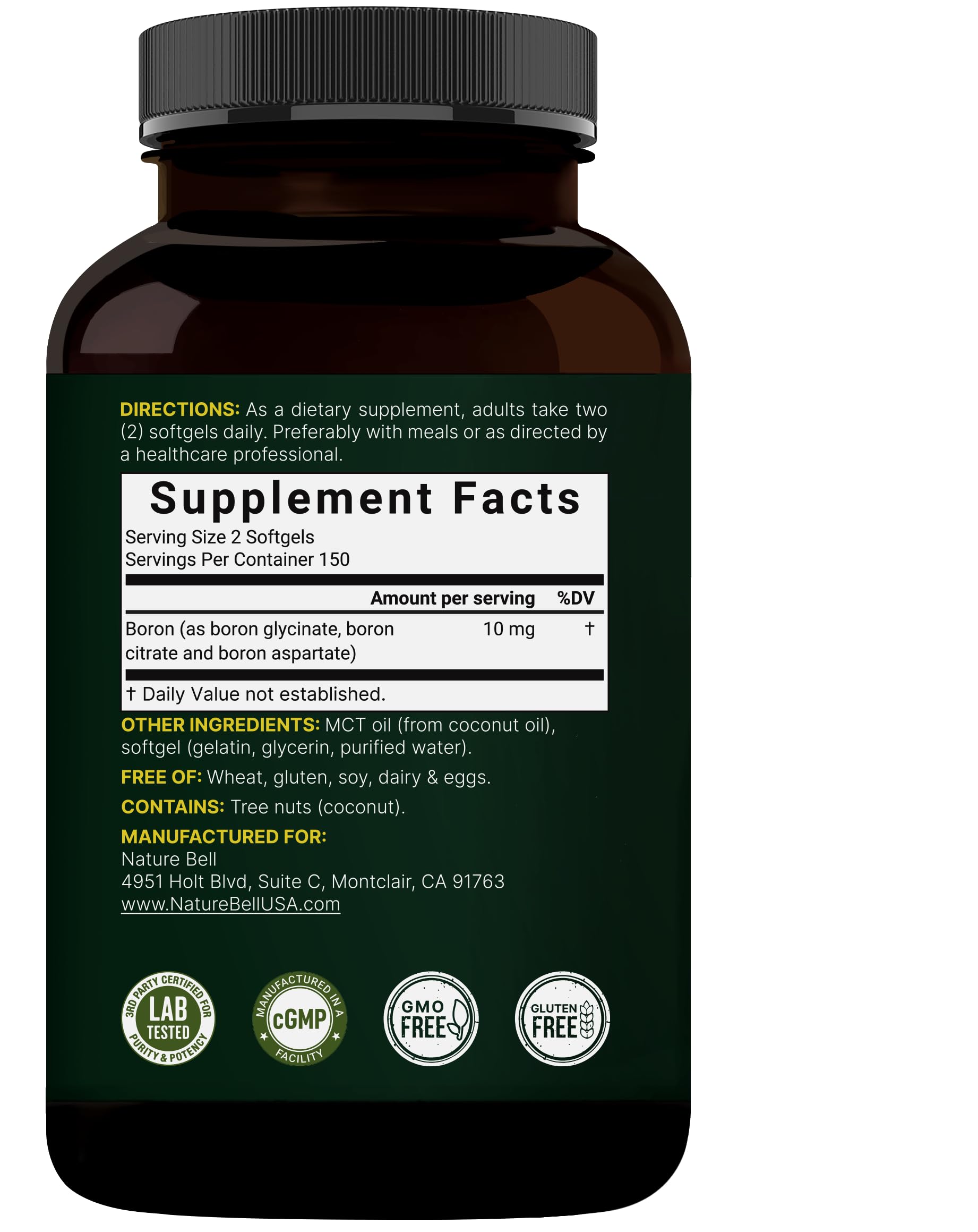 NatureBell boron is third-party tested for safety and potency.