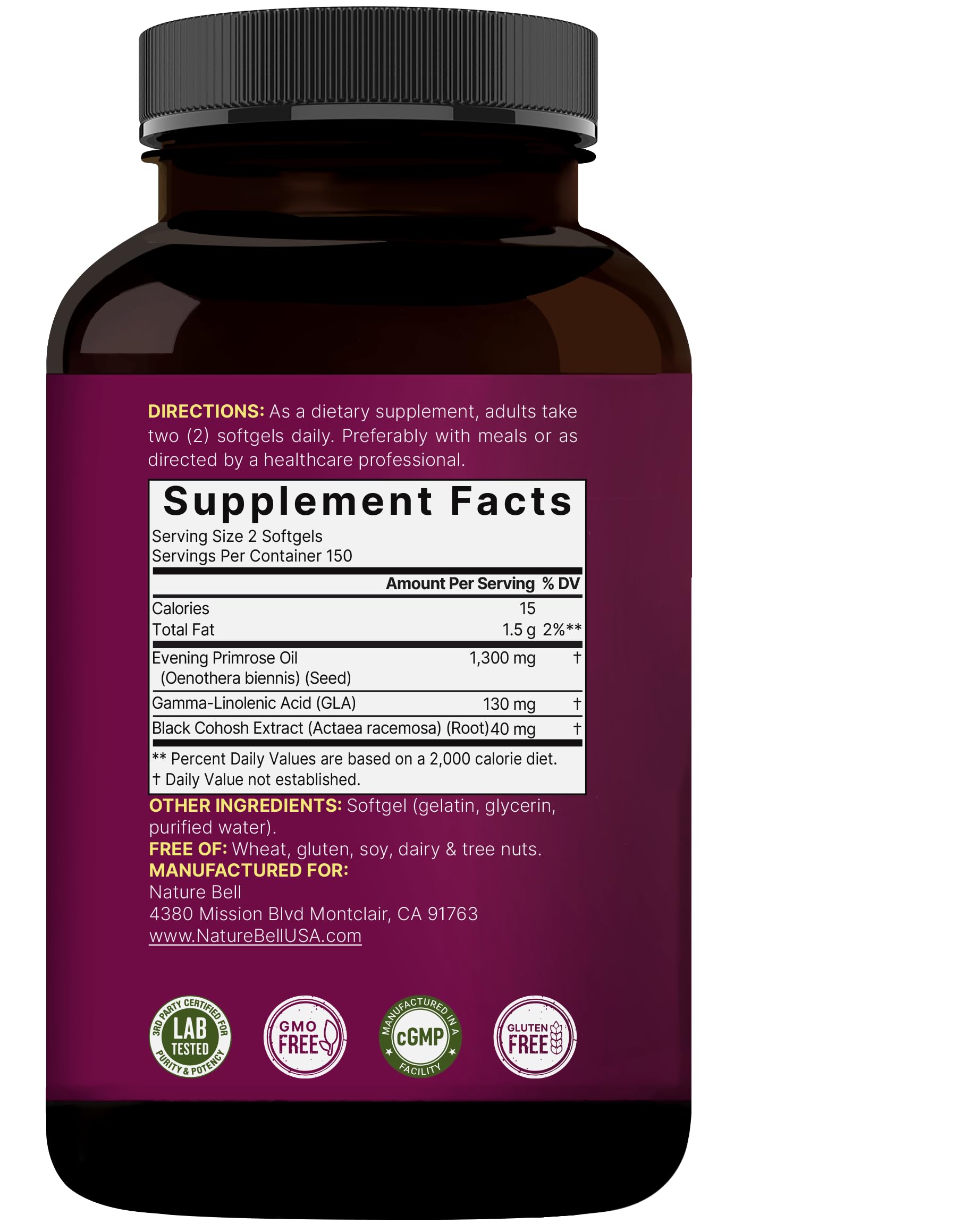 NatureBell bottle with outer packaging signaling premium wellness product.