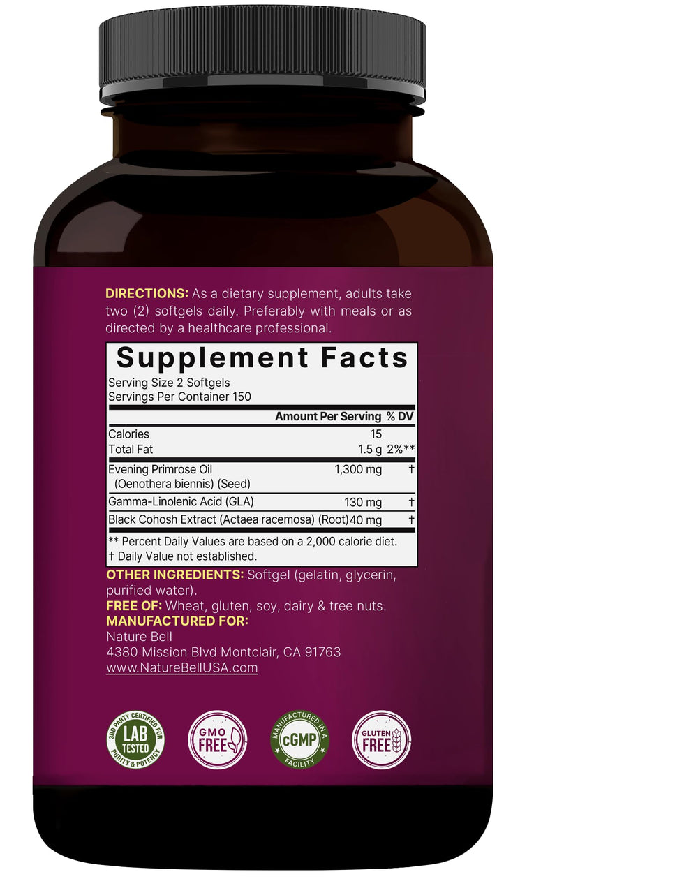 NatureBell bottle with outer packaging signaling premium wellness product.