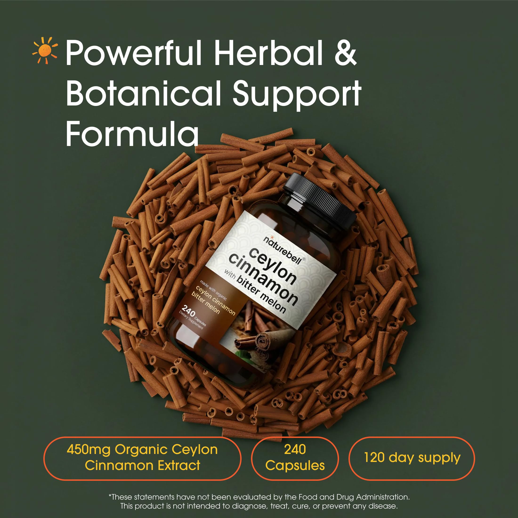 Close-up of NatureBell capsules showing the triple-strength blend.