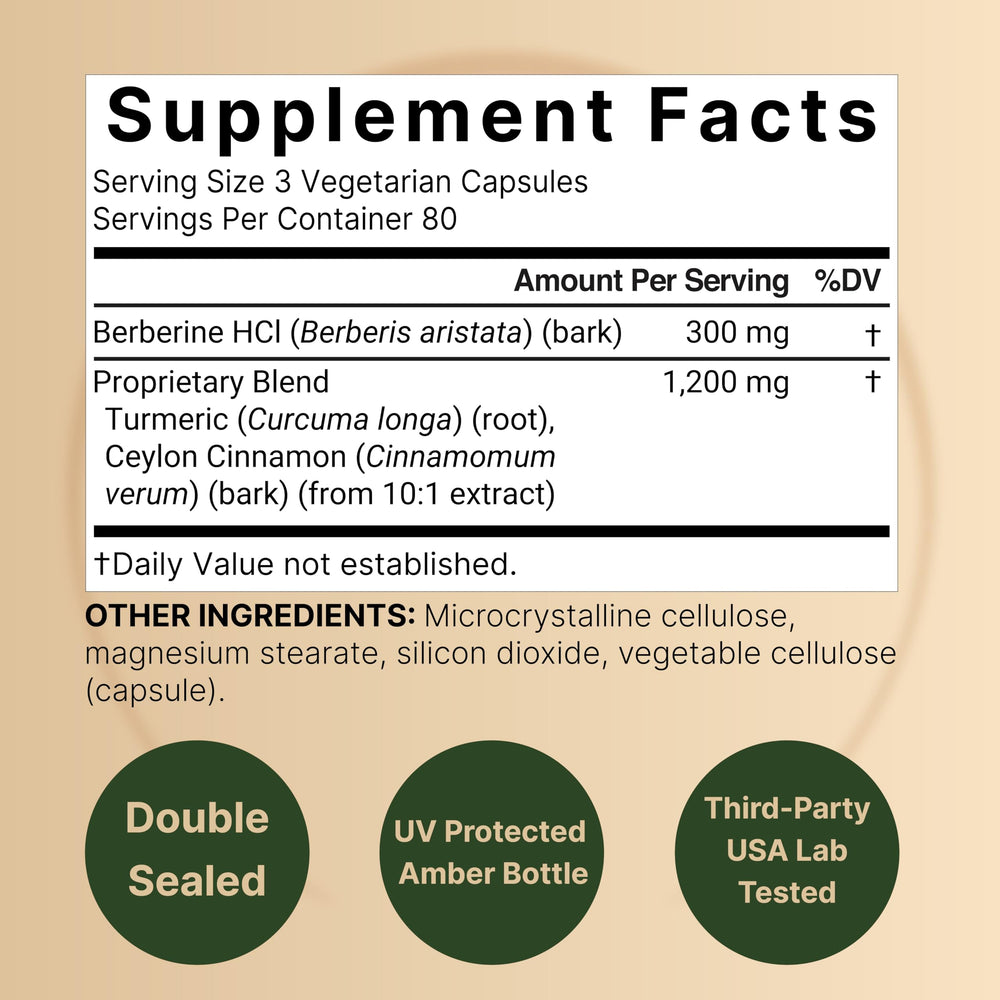 NatureBell Berberine with cinnamon and turmeric blend—aroma and flavor in a daily routine.