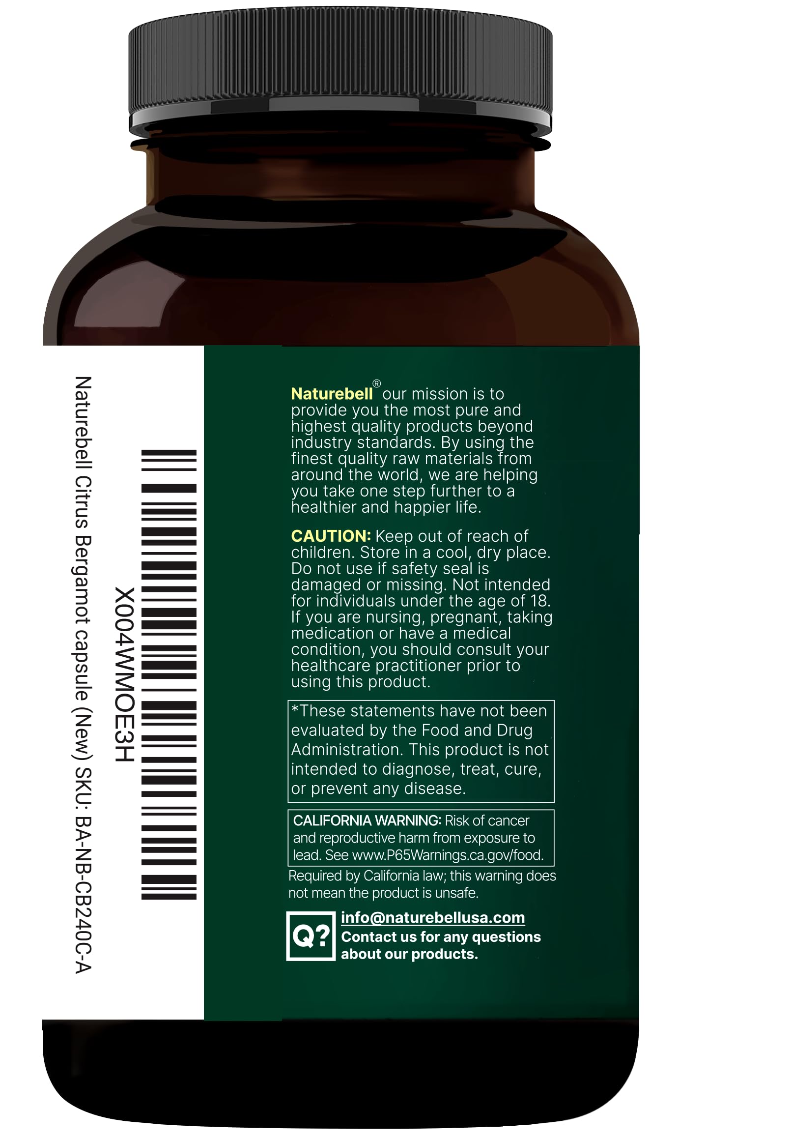 NatureBell Citrus Bergamot Mediterranean origins shot emphasizes traditional cultivation.