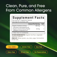 NatureBell Cranberry Concentrate capsules close-up in a bright setting