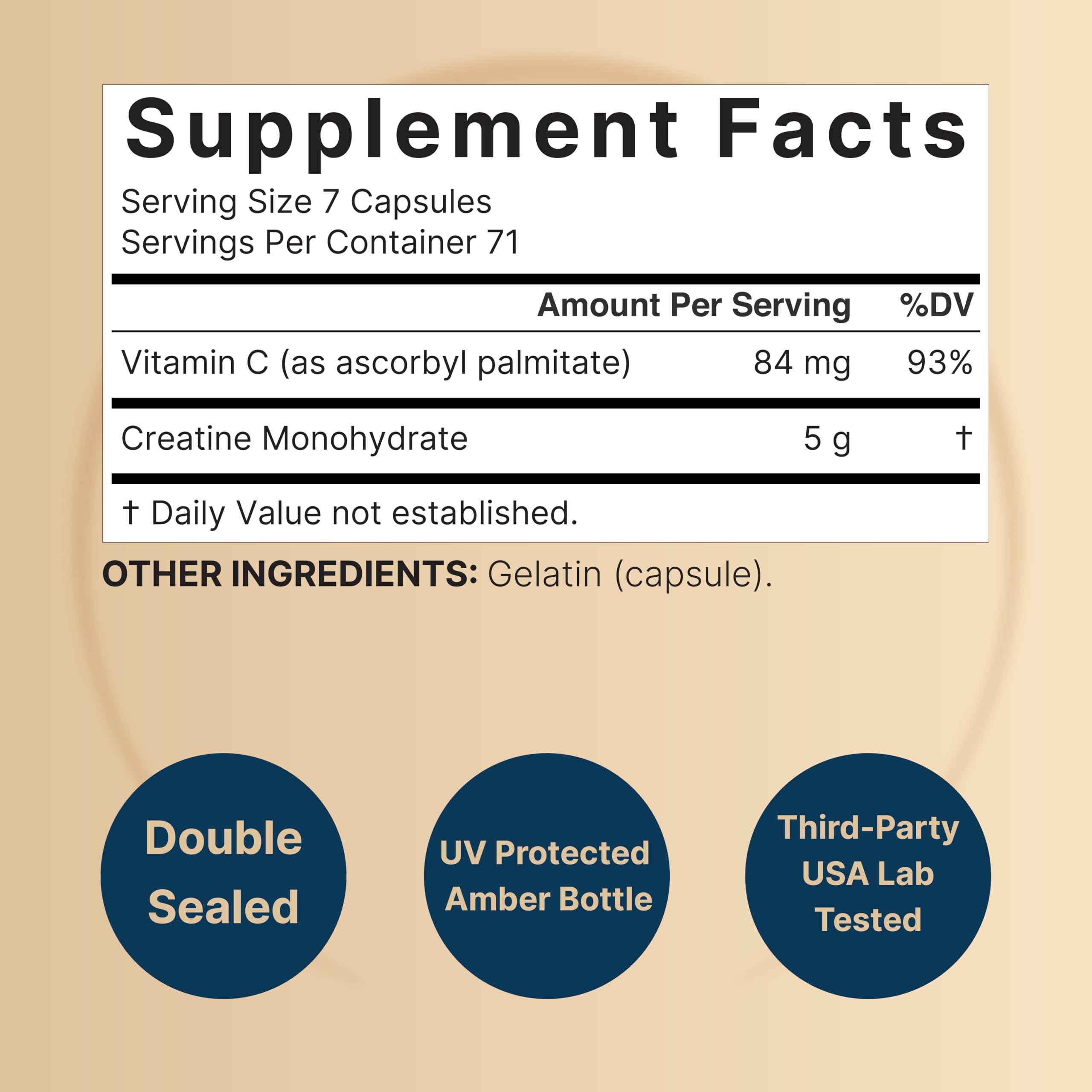 NatureBell Creatine Monohydrate capsules USA-made label signals quality.