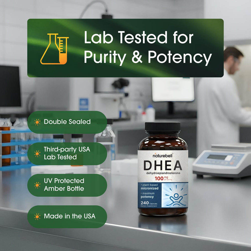 NatureBell DHEA packaging inside view showing value for ongoing use.