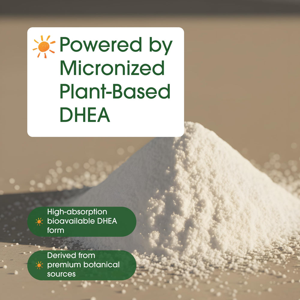 NatureBell DHEA serving spoon illustrating a recommended daily dose.