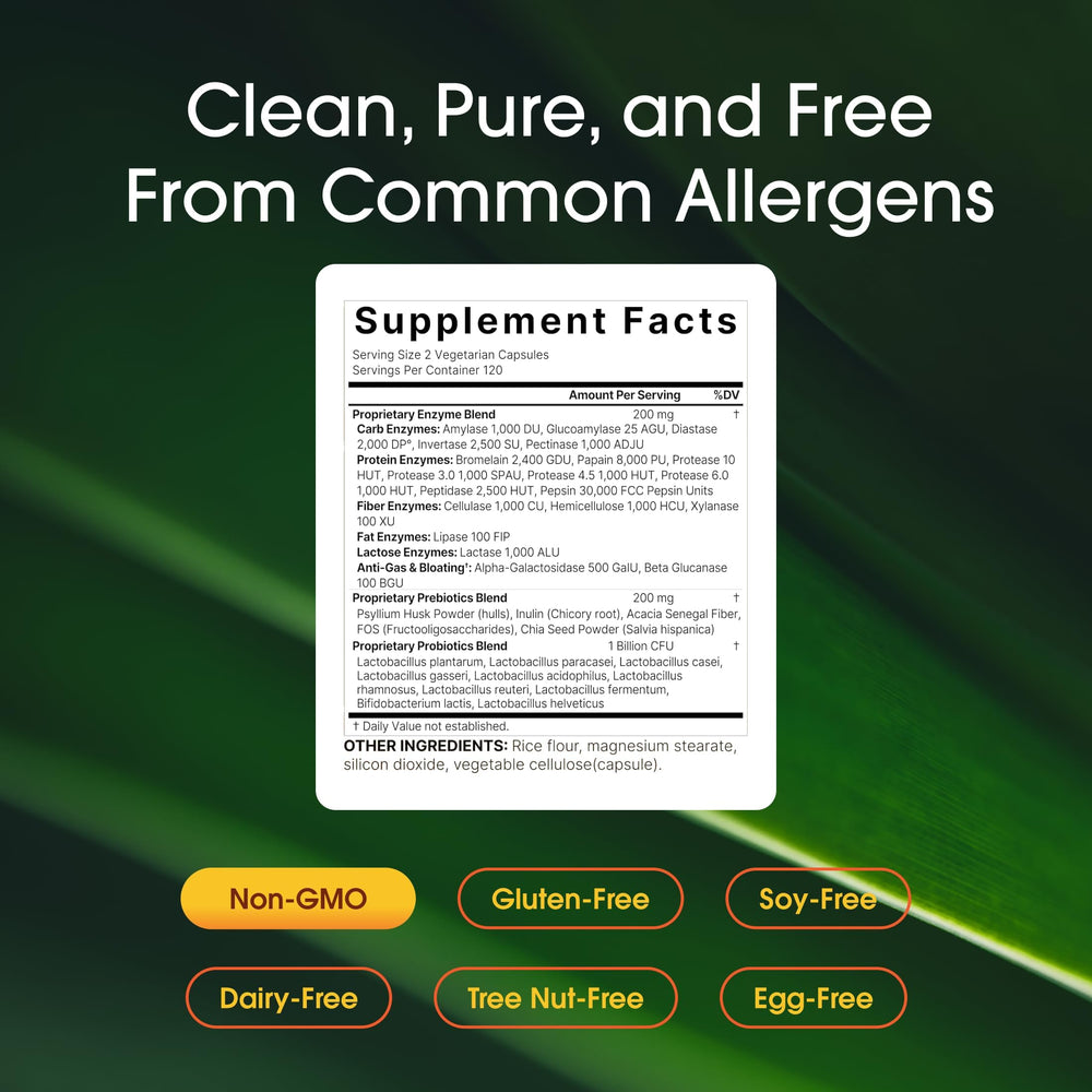 NatureBell Digestive Enzymes capsules ready to take with meals