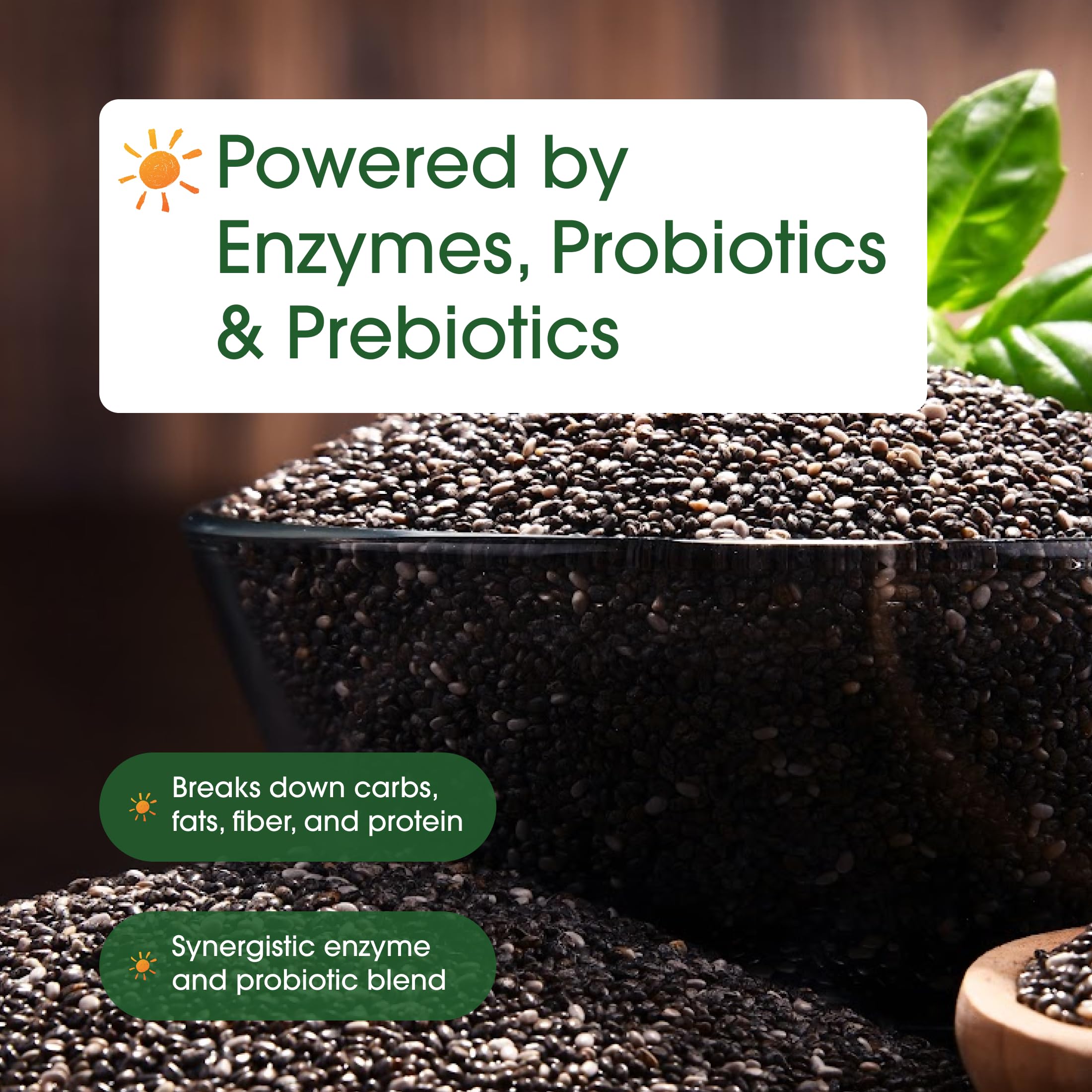 NatureBell Digestive Enzymes prebiotics list includes psyllium and inulin