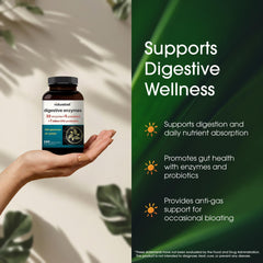 NatureBell Digestive Enzymes serving size panel shows daily intake