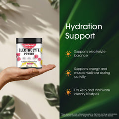 NatureBell Electrolytes Powder dispensing-spoon shows easy mixing for daily use.