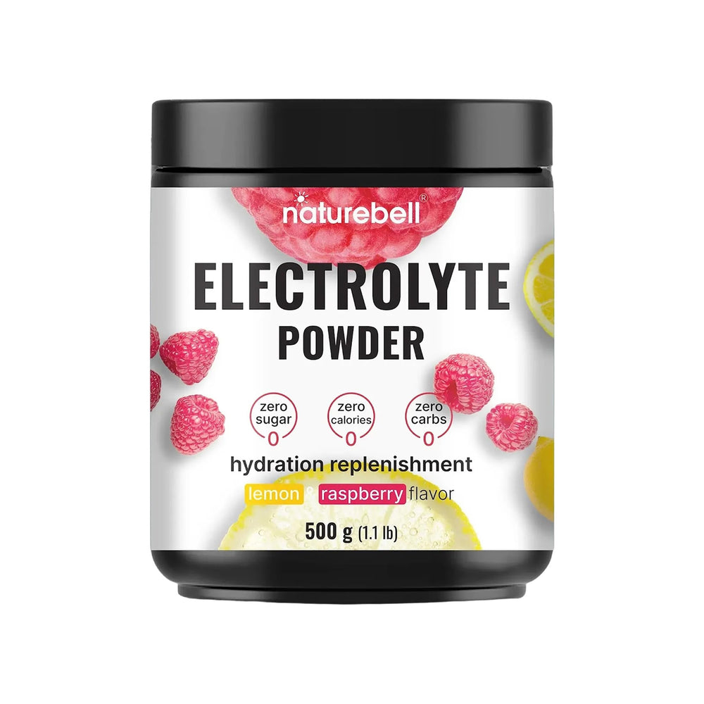NatureBell Electrolytes Powder lemon glass mix for daily hydration support.