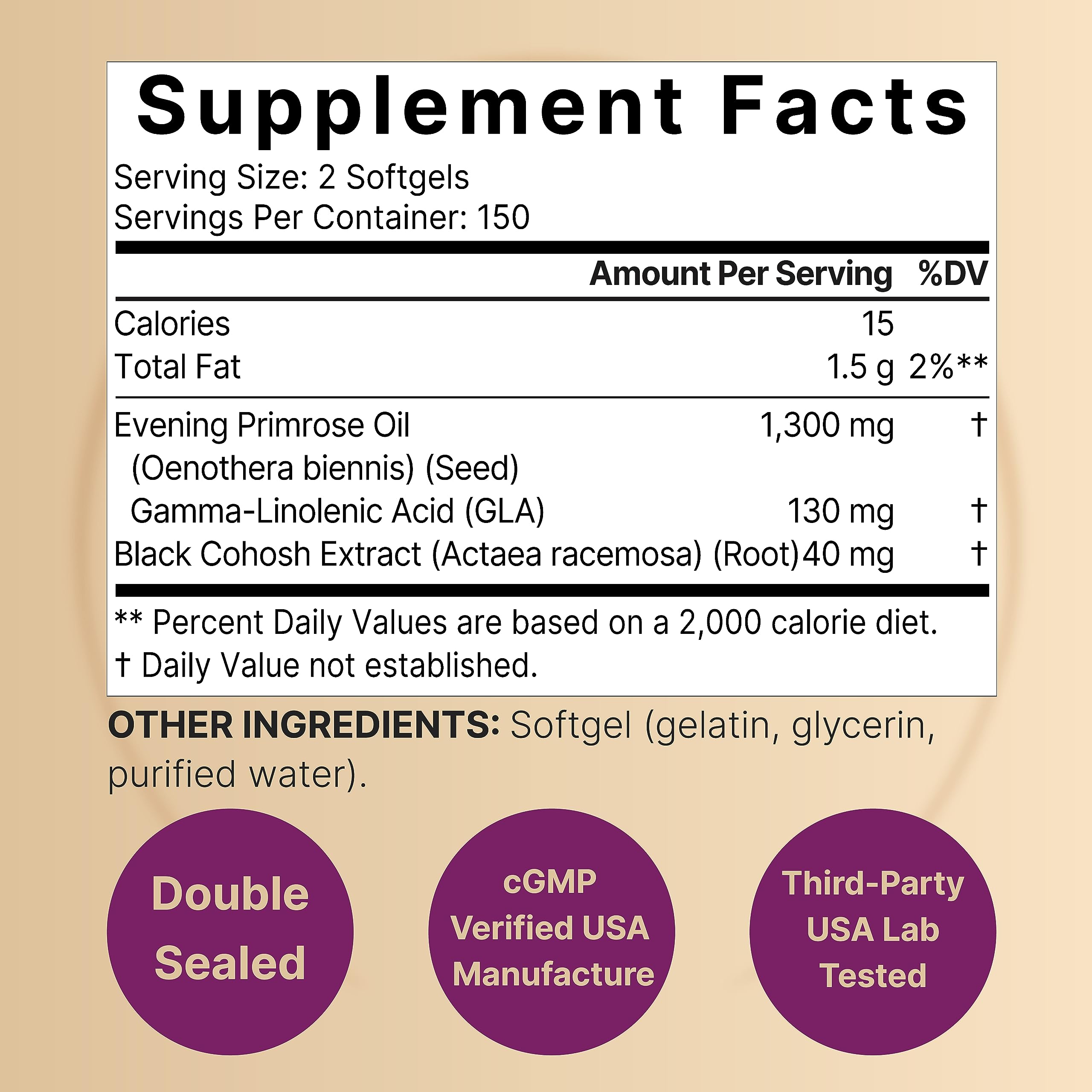 Close-up of NatureBell Evening Primrose Oil mini-softgels for daily use.