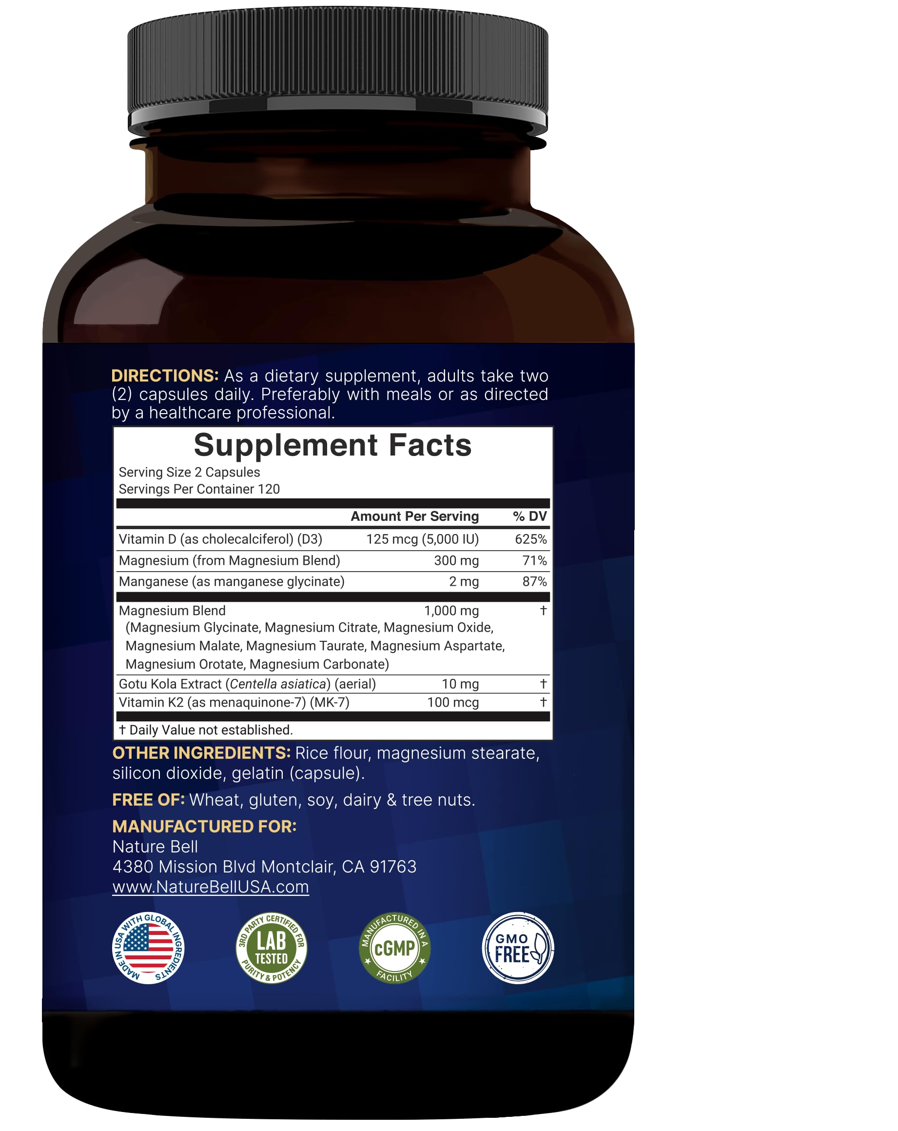 NatureBell gotu kola extract image suggesting herbal support within the formula.