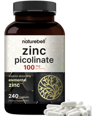 NatureBell high-potency zinc picolinate bottle supports daily immune health
